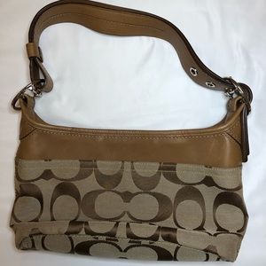 Coach Signature Brown Fabric Purse